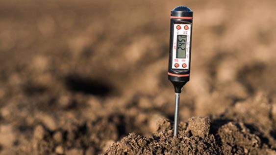 Soil meter for measured PH, temperature and moisture at field.