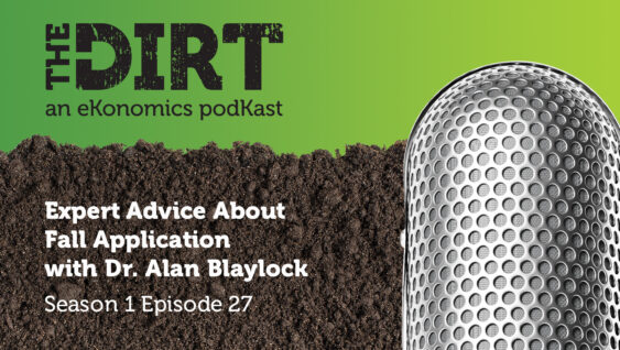 Promotional image for The Dirt PodKast featuring a microphone, with text 'Expert Advice About Fall Application, Season 1 Episode 27'