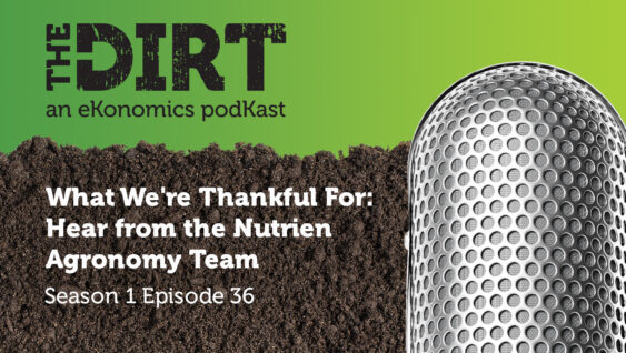 Promotional image for The Dirt PodKast featuring a microphone, with text 'What We're Thankful For, Season 1 Episode 36' displayed.