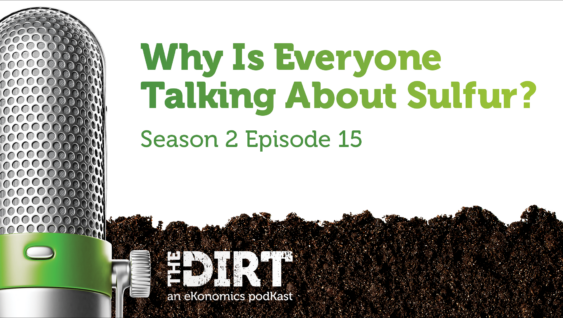 Promotional image for The Dirt PodKast featuring a microphone, with text 'Why is Everyone Talking about Sulfur?, Season 2 Episode 15'