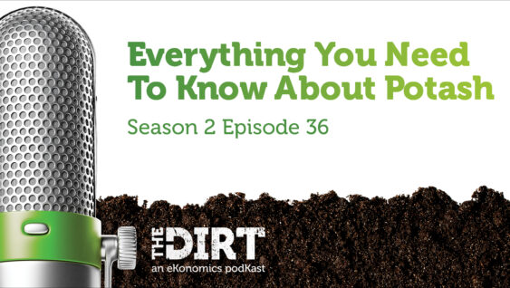 Promotional image for The Dirt PodKast featuring a microphone, with text 'Everything You Need To Know About Potash, Season 2 Episode 36'