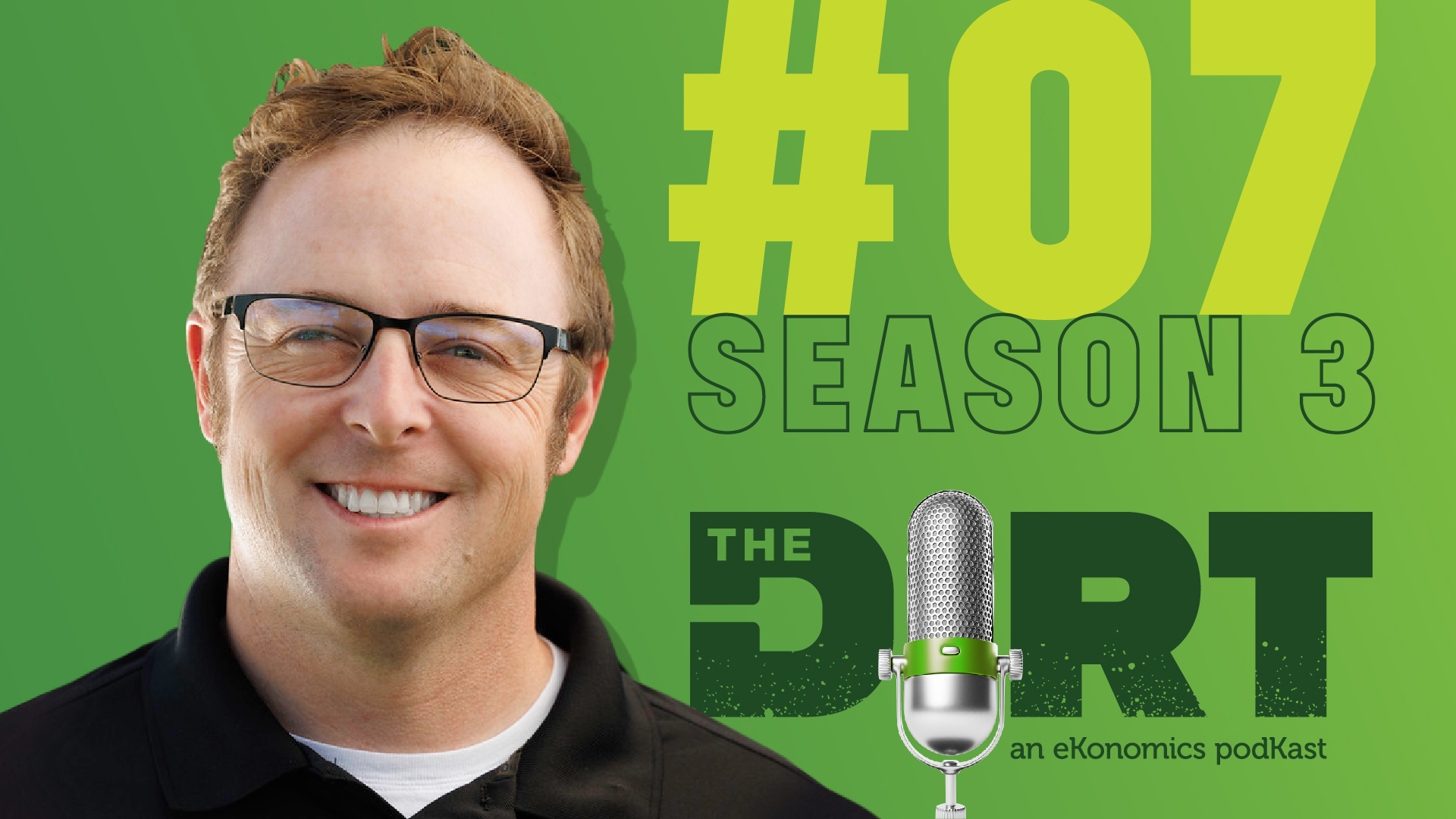 Promotional image for The Dirt PodKast featuring a microphone, with text 'Season 3 Episode 7'