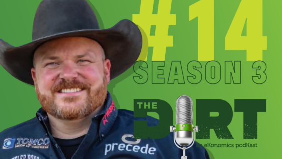 Promotional image for The Dirt PodKast featuring a microphone, with text 'Season 3 Episode 14'