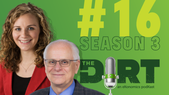 Promotional image for The Dirt PodKast featuring a microphone, with text 'Season 3 Episode 16'