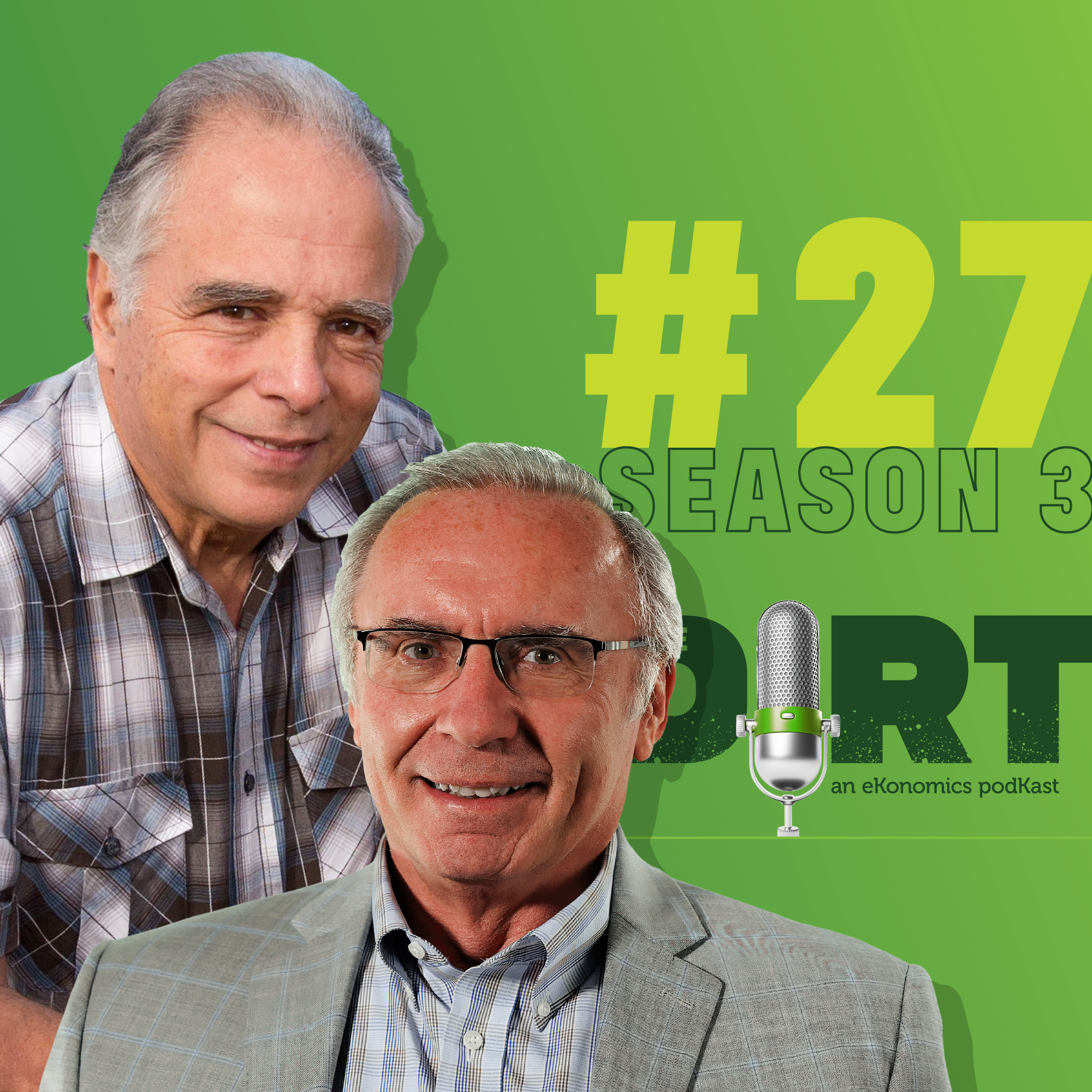 Promotional image for The Dirt PodKast with text 'Season 3 Episode 27'