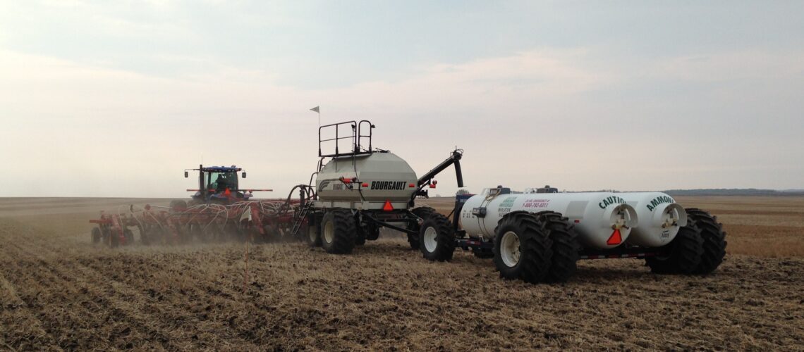 applying nh3 fertilizer while seeding