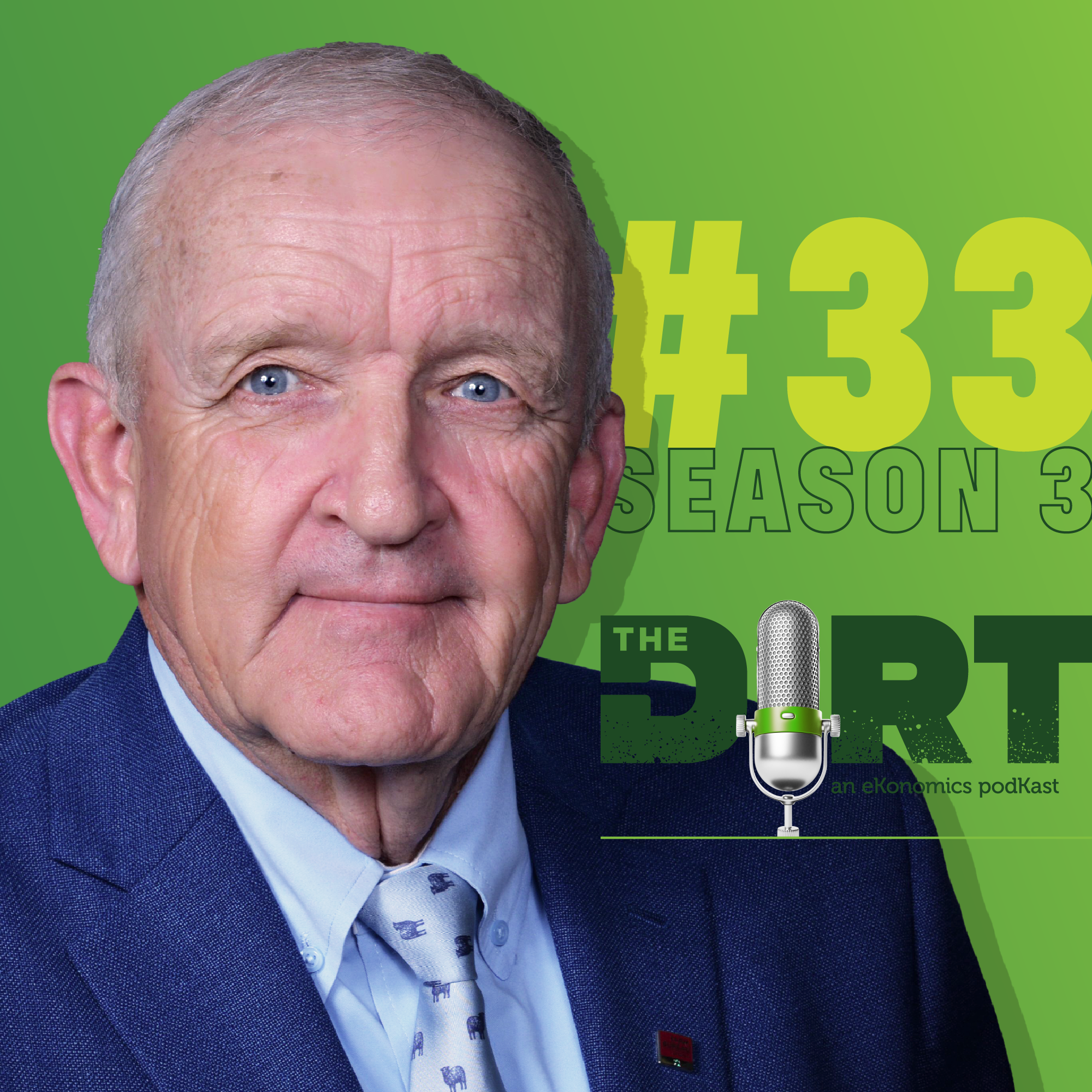 Promotional image for The Dirt PodKast with text 'Season 3 Episode 33'