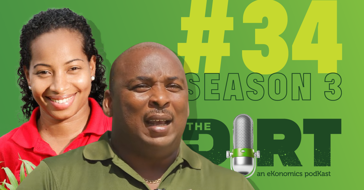 Promotional image for The Dirt PodKast with text 'Season 3 Episode 34'