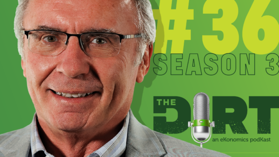 Promotional image for The Dirt PodKast with text 'Season 3 Episode 36'